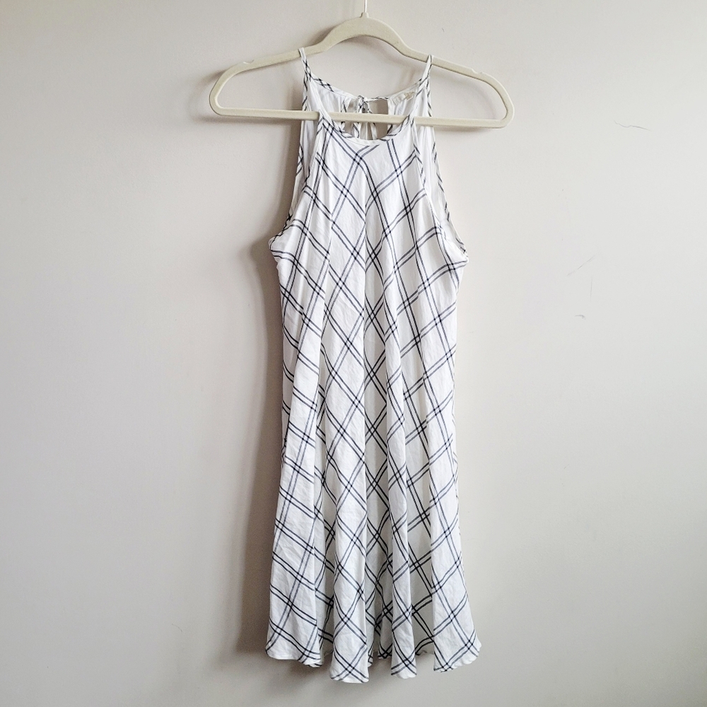 Laju‎ Windowpane Plaid Knee Length Dress
